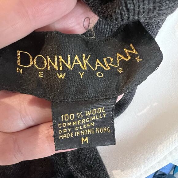 Vintage Donna Karan Red Wool Long Sleeve Bodysuit Size P & Turtleneck Insert - Picture 12 of 12